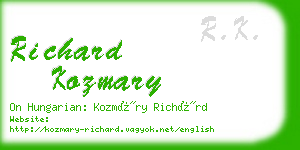 richard kozmary business card